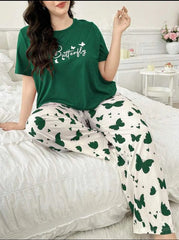 Butter Fly Printed Nightsuit