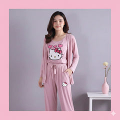 Womens 3pc Night Suit Printed ππ₯